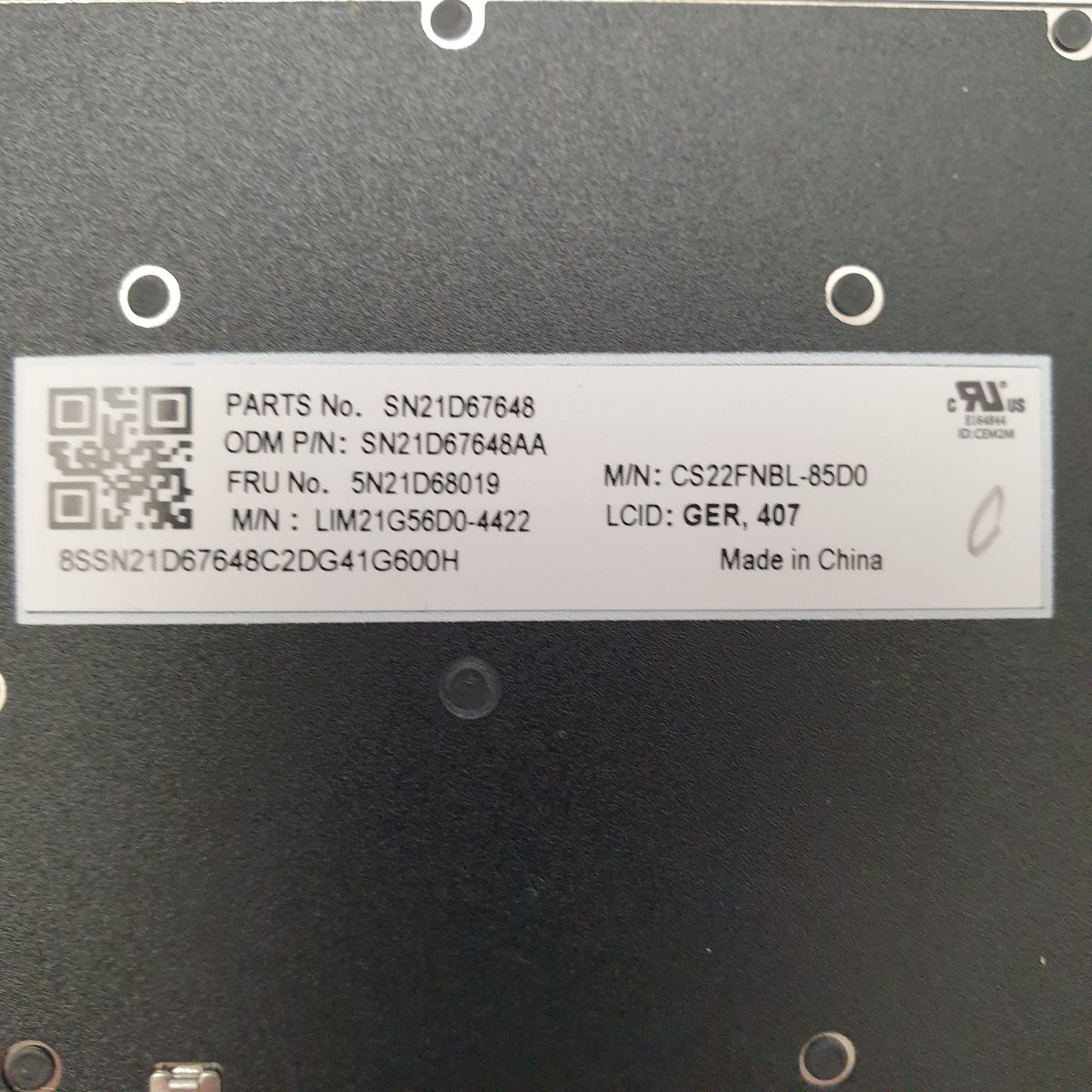 Lenovo ThinkPad L14 G4 Gen 4 Tastatur Deutsch QWERTZ Keyboard DE