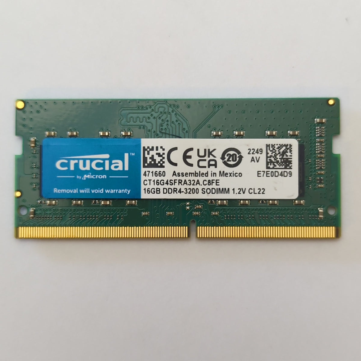 Crucial 16GB DDR4 3200 SODIMM RAM 1x16GB Laptop Notebook Speicher