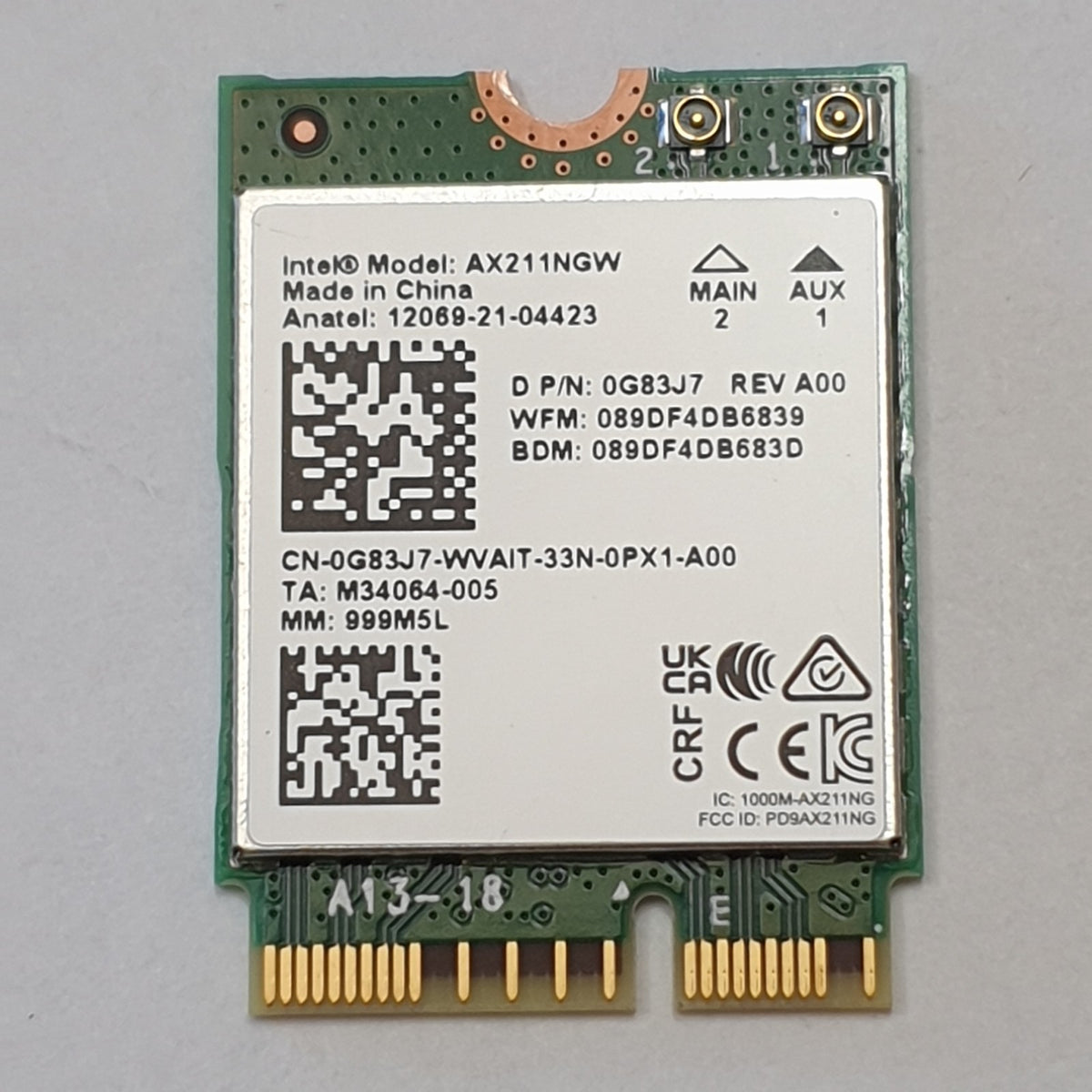 Dell Latitude 3540 WLAN Karte Wi-Fi Modul Wireless Adapter Card