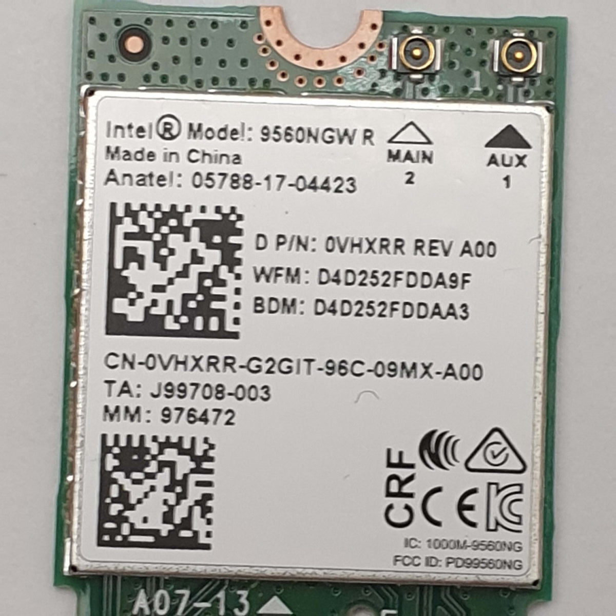 Dell Latitude 3400 Intel WLAN Karte WiFi Modul M.2 Wireless Card