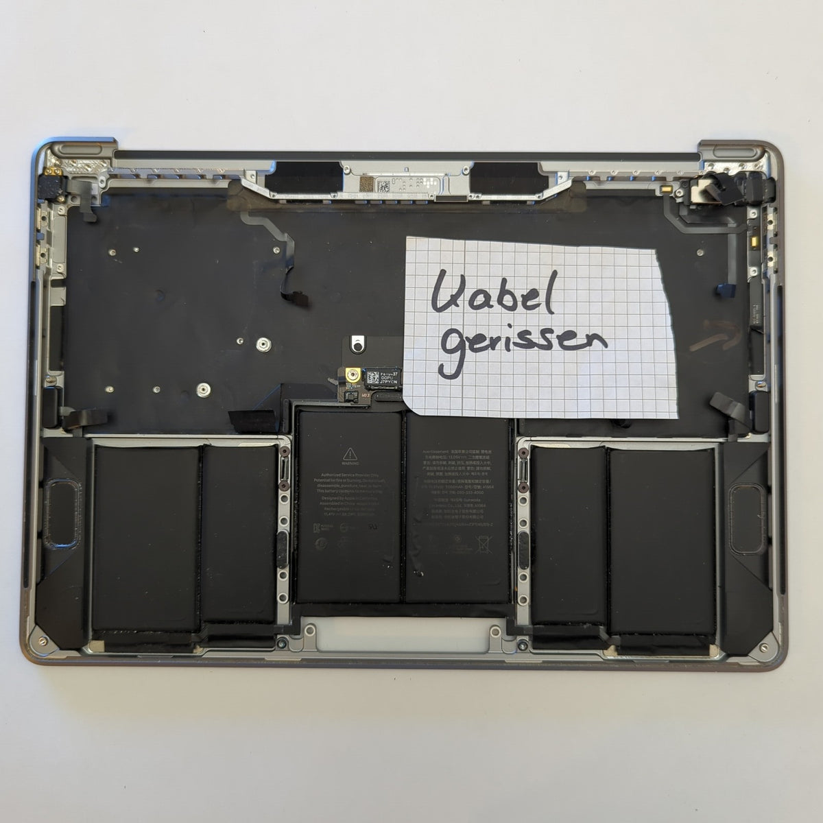 Apple MacBook Pro 13 2020 A2251 Handauflage Tastatur US QWERTY Palmrest Defekt