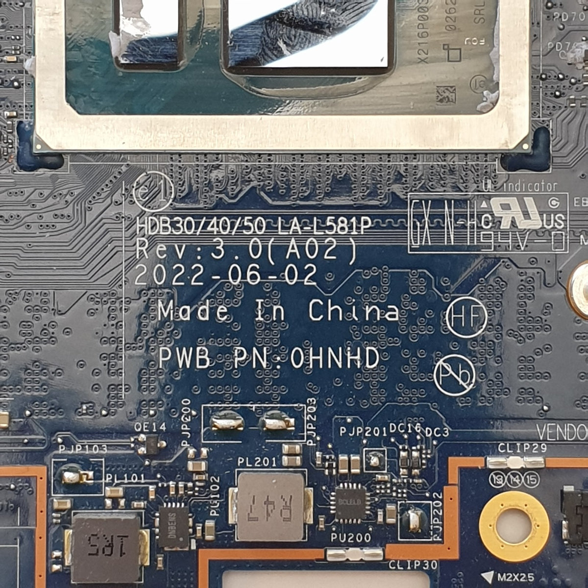 Dell Latitude 7430 Mainboard Intel Core i7 1265U 32GB RAM Motherboard