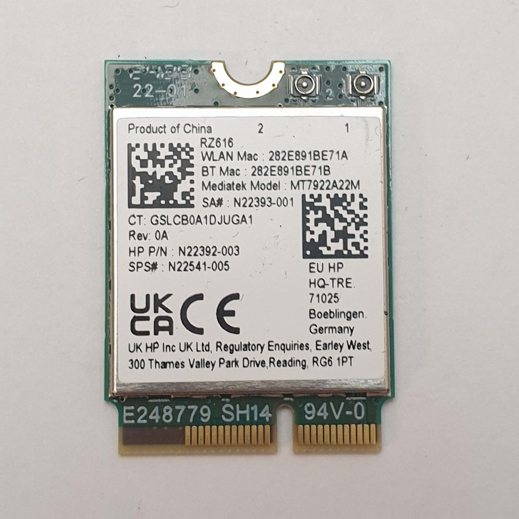 HP EliteBook 845 G11 Mediatek MT7922A22M WLAN Karte WiFi Bluetooth Modul