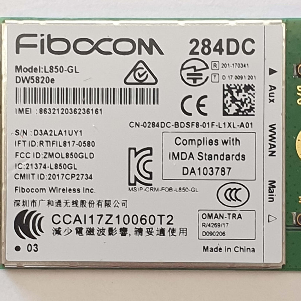 Dell Latitude 5500 Fibocom LTE WWAN Karte M.2 Modul