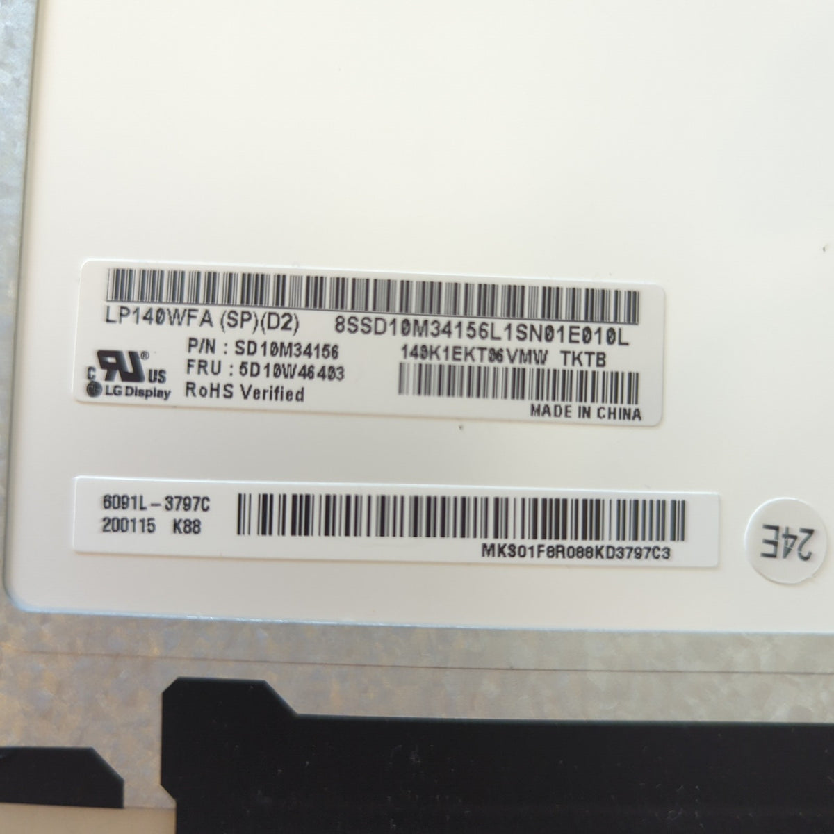 Display 14.0" FHD IPS LP140WFA(SP)(D2) Panel LCD Bildschirm Matt Notebook Laptop