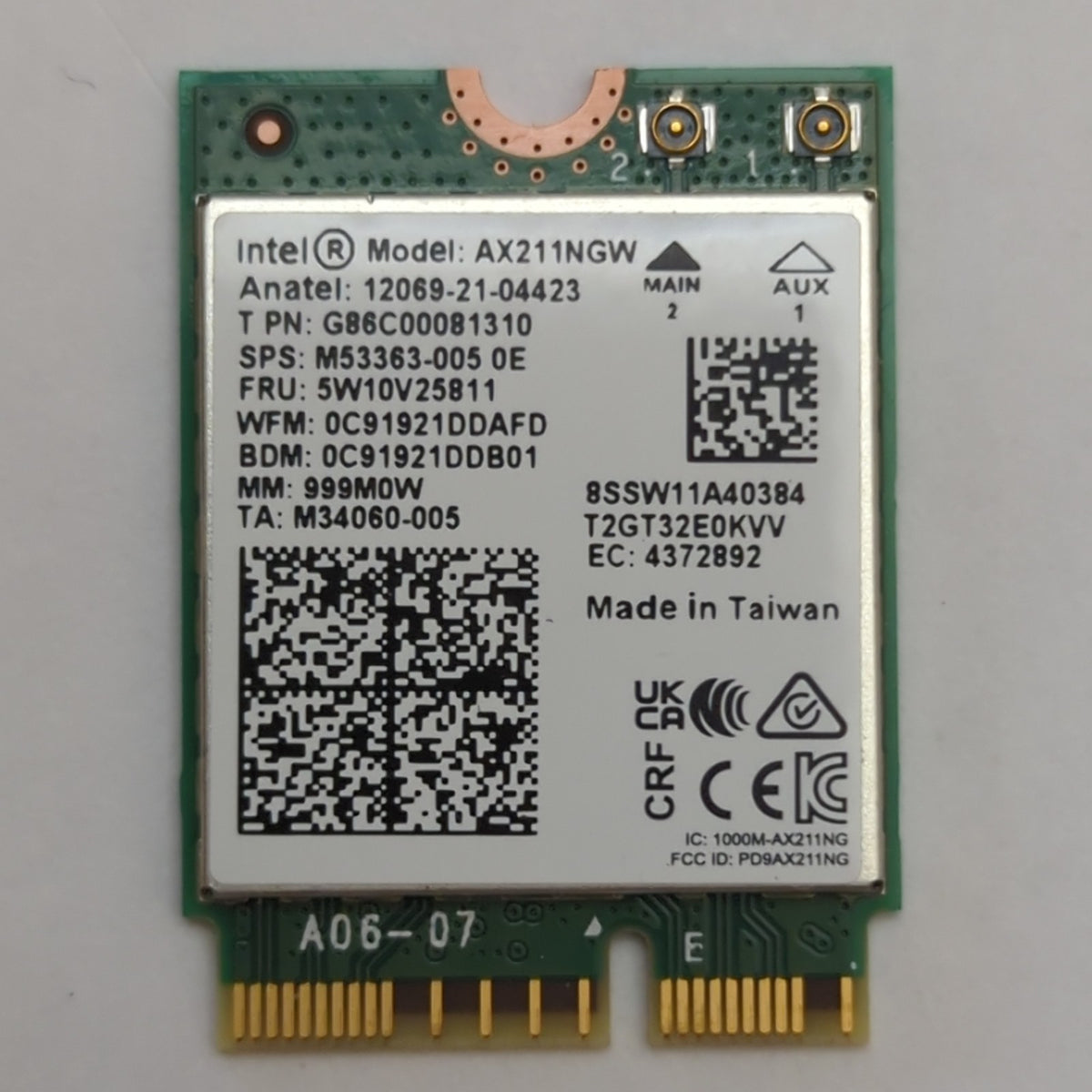 Lenovo ThinkPad L15 Gen 3 WLAN Karte WiFi Modul Bluetooth Wireless Adapter